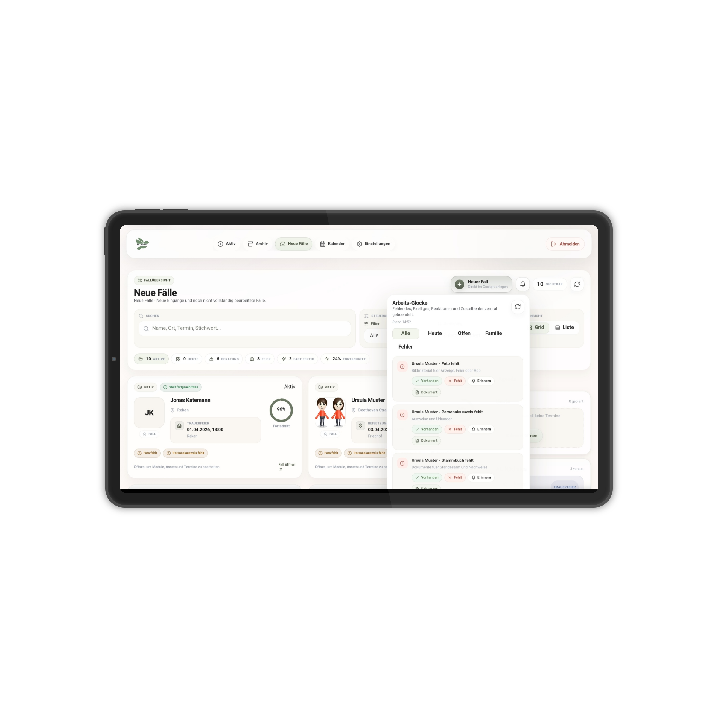 Cockpit Arbeitsglocke